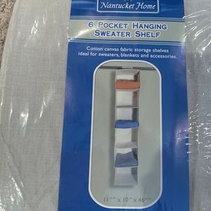 NEW 6 pocket hanging sweater shelf
